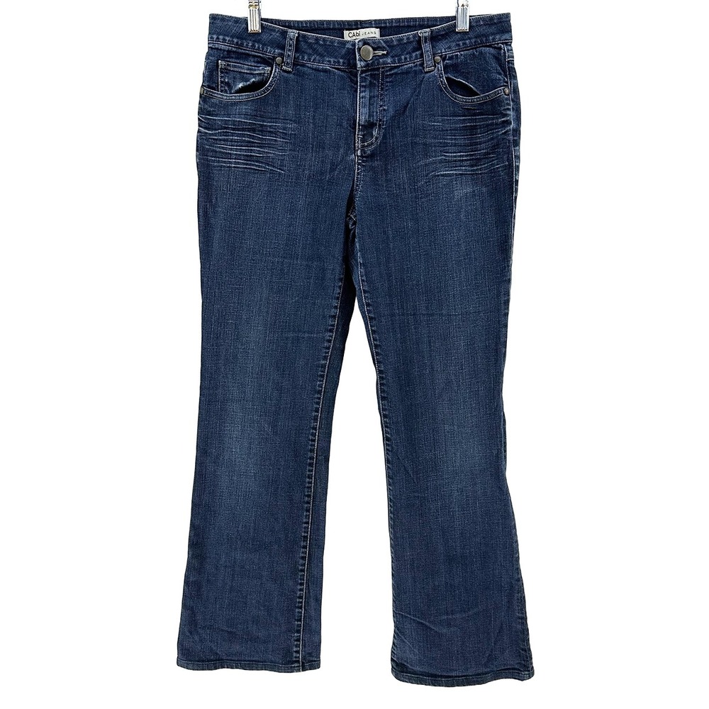 CABI Women's Mid-rise Bootcut Jeans • 10 •‎ dark wash blue denim